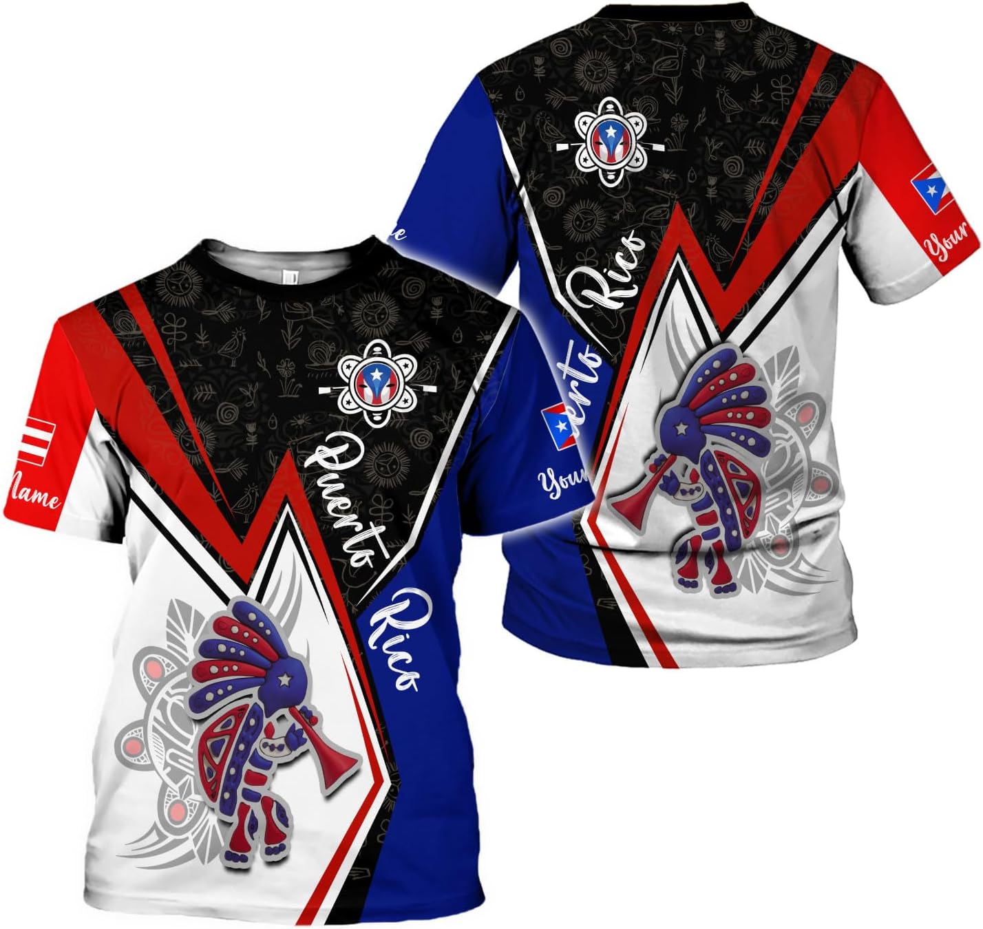Personalized Puerto Rico Flag 3D Shirt for Men Women, Custom Puerto Rico Shirt, Puerto Rico Proud Shirt All Over Print S-5XL