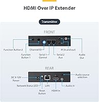Vista 2 de StarTech.com Kit extensor HDMI sobre IP 4K con aplicación de control de video, AV escalable sobre IP con soporte para pared de video AVoIP, cumple
