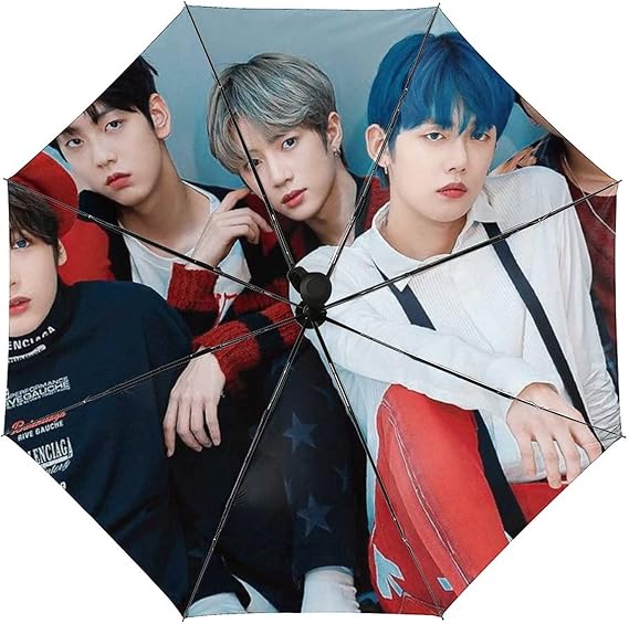 Amazon Txtヨンジュン 折りたたみ傘 軽量 ボムギュ テヒョンワンタッチ自動開閉折り畳み傘 折りたたみ傘 8本骨 大きい折りたたみ傘メンズ スビン ヒュニンカイ 韓国 人気 ハンサム アイドル 写真ブラック 折りたたみ傘 レディース 男子日傘 台風対応 梅雨対策 耐強風 超