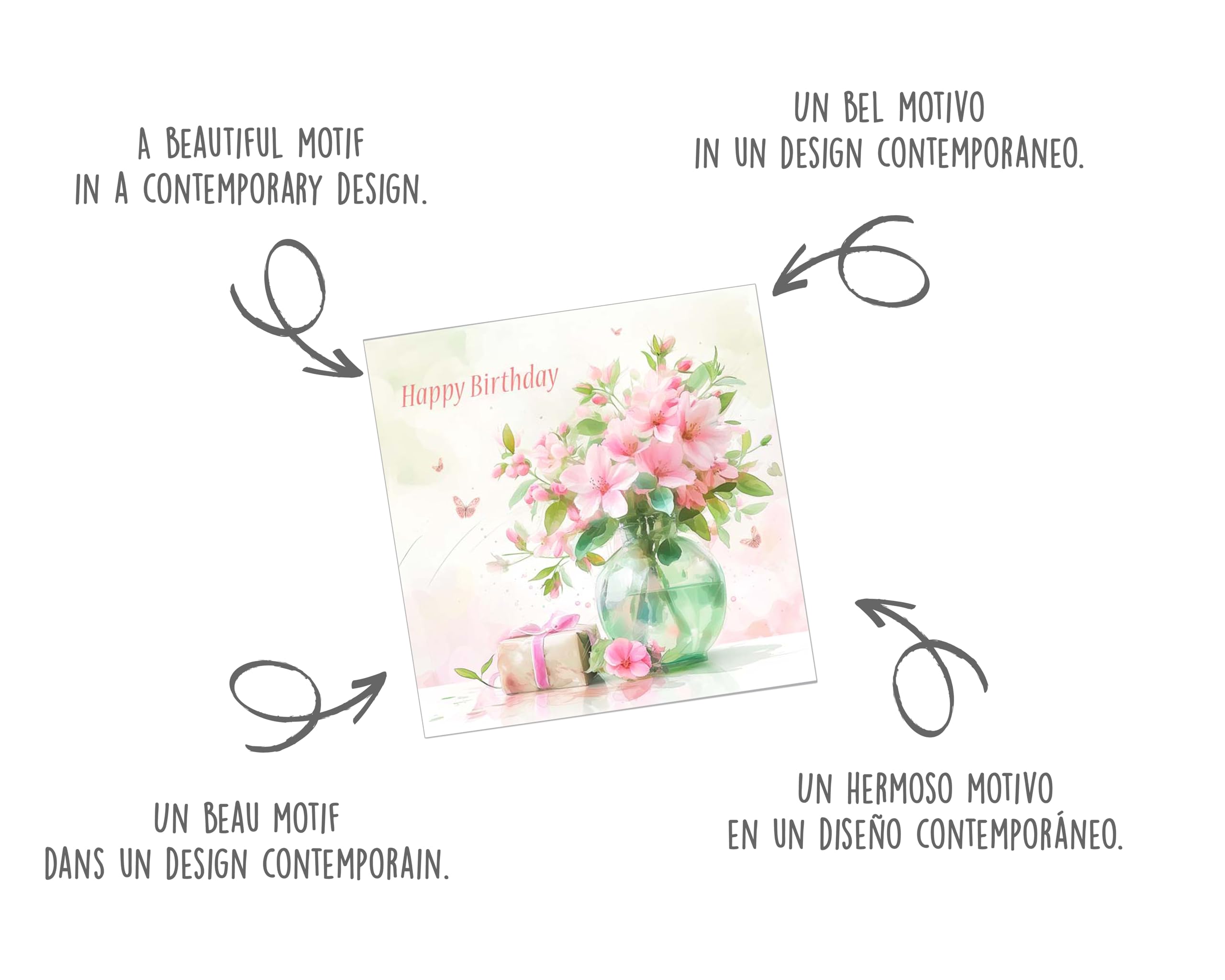 Edition Seidel GQ322 SW024 Carte D'anniversaire Carrée De