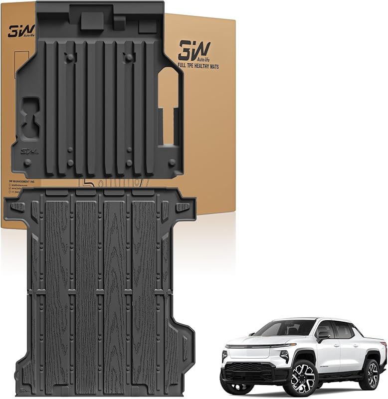 Tapete para Porta-Malas e Caçamba 3W em TPE Preto para Chevrolet Silverado EV e GMC Sierra EV 2024–2026