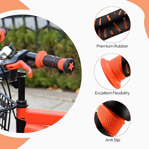 Miniatura 3 de Yiju Empuñaduras de goma para bicicleta, agarre cómodo portátil antideslizante para manillar de bicicleta para niños y niñas