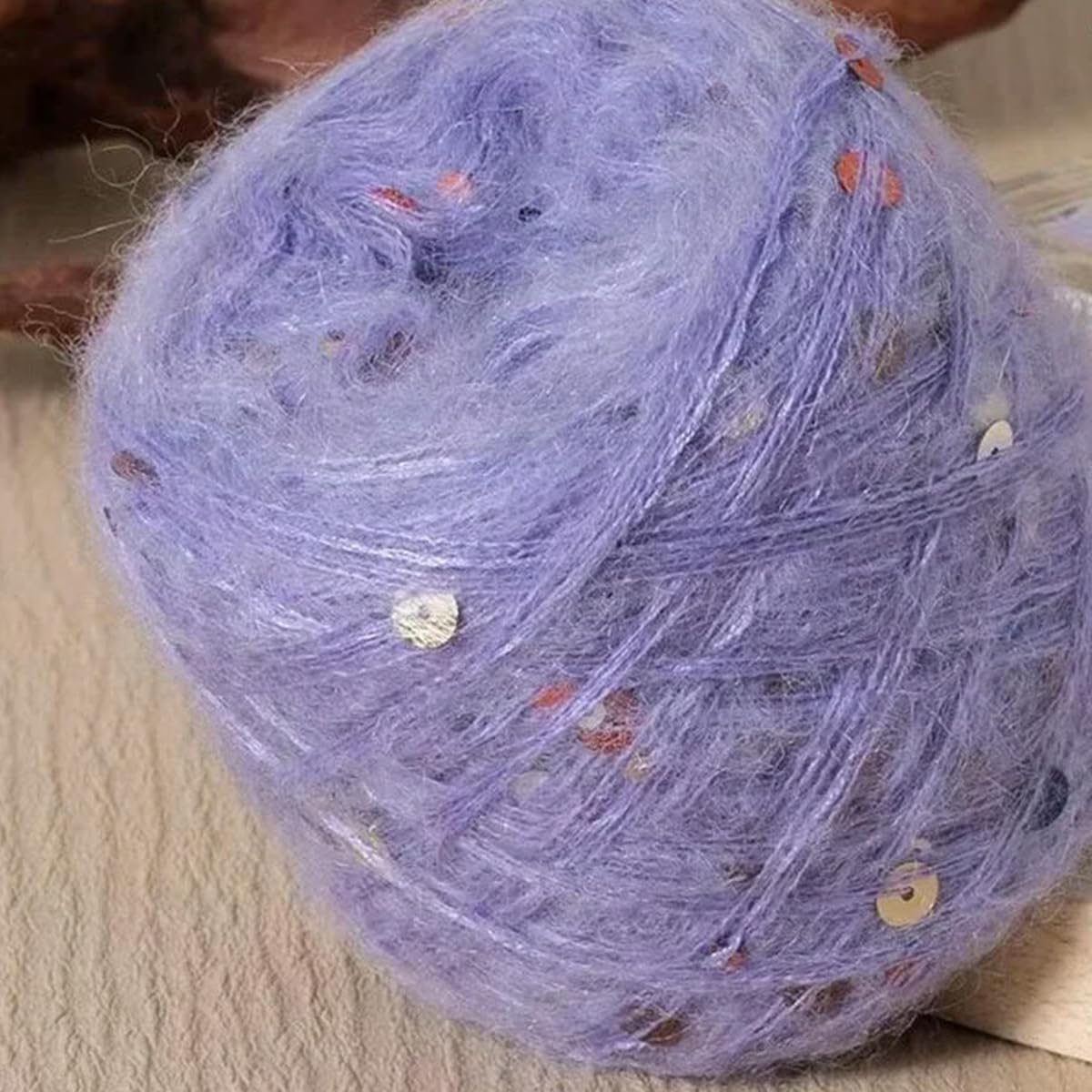 Przędza, 100 g, moher z błyszczącymi cekinami, do ręcznego robienia na drutach, szydełkowania, na swetry, kapelusze, torby, szale, DIY, wełna, miękka nić