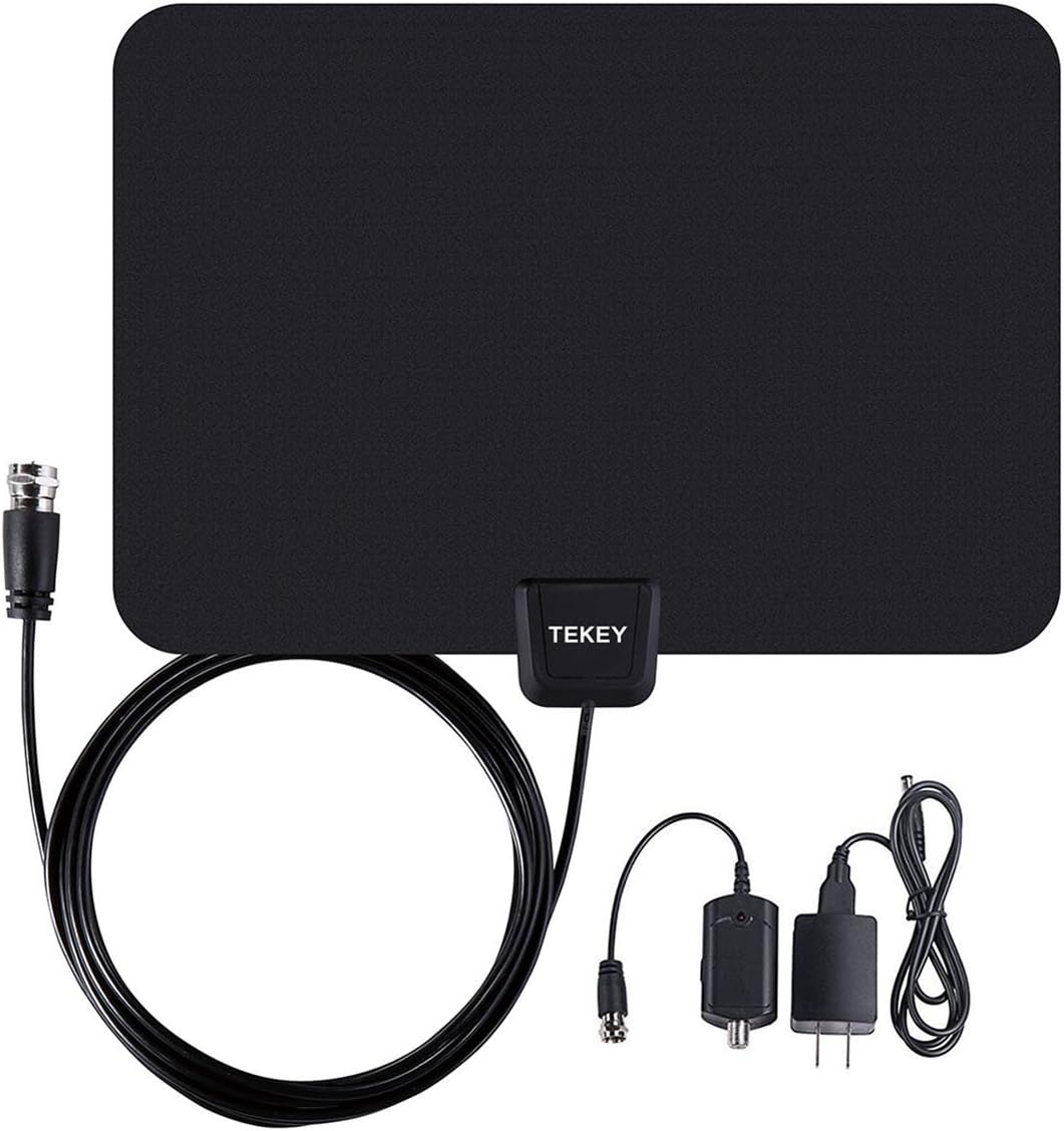 HDTV Antenna for Digital Indoor TV.TEKEY TV Antenna 50 Miles with Detachable Amplified Signal Booster for 1080P High Definition