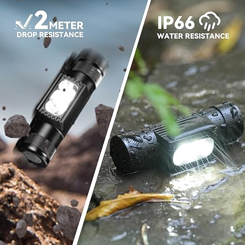 Miniatura 7 de sofirn Linterna frontal roja brillante recargable, H05B 1200 lúmenes linterna de cabeza ligera con luz roja, diadema ajustable, inclinación móvil de