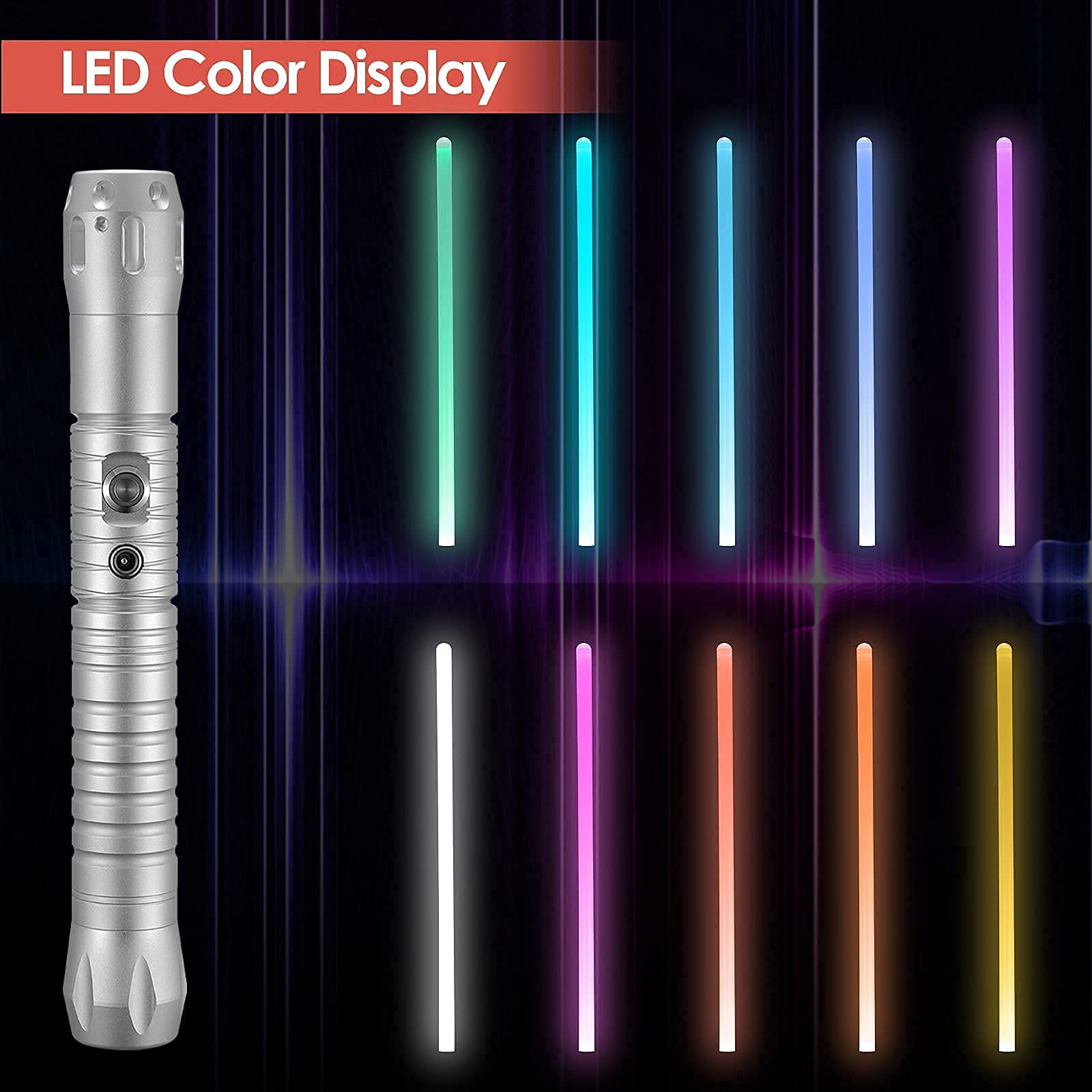 ETE ETMATE Force FX Lightsaber,RGB 11 Colors Metal Handle Duel