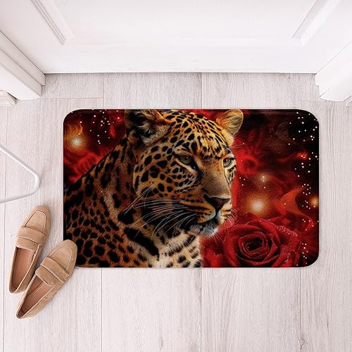 Vista 24 de Erosebridal Alfombras de baño azul marino para decoración de ducha, tapete de baño retro teñido anudado, tapete de puerta de vellón de acuarela