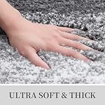 OLANLY Set de tapis de salle de bain de luxe 2 Pièce, Microfibre souple Tapis de bain absorbant et U-Shaped Contour Toilette, Ensemble de rugs de salle de bains non glissante, Lave-linge en machine, Mats de bain pour salle de bain, (24"x16"+24"x20", Gris)