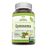 Gymnema Supplement | 500 Mg Per Serving | 120 Veggie Capsules | Non-GMO | Gluten Free | Made in USA