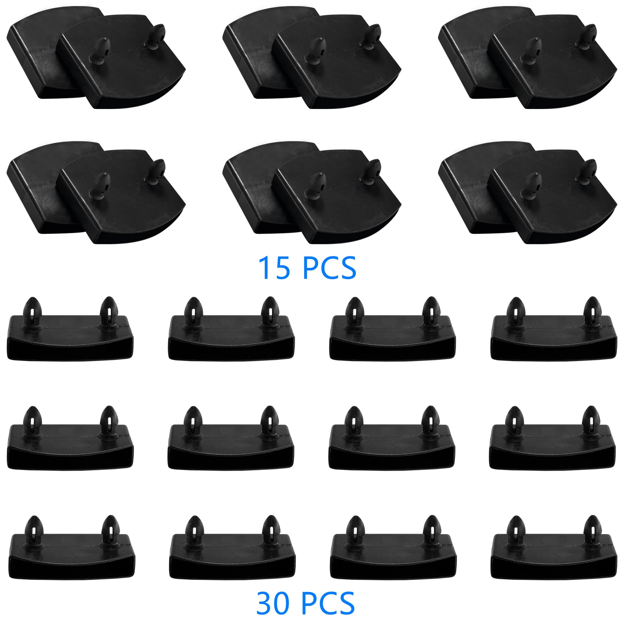 DDHOMIN 45 PCS Bed Slat Cap Sets,55mm Bed Slat Holders, Black - Image 2