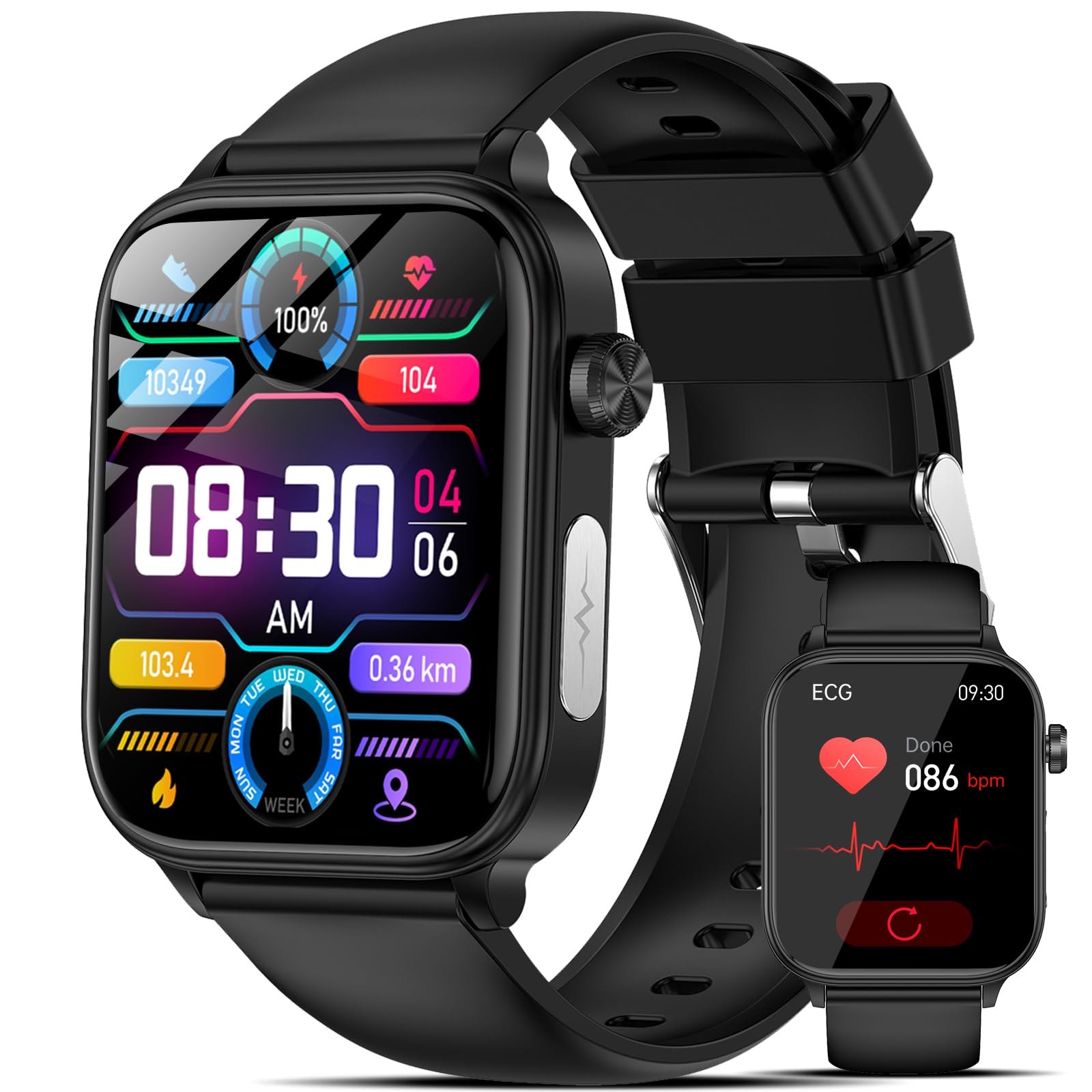 Nuevo Reloj inteligente con ECG+HRV/Tension Arterial/Sueño/IMC/SpO2/SOS