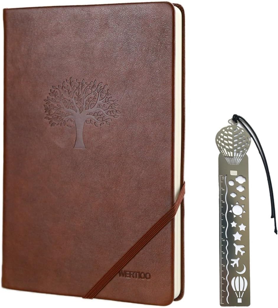 Ruled Journals Notebooks,WERTIOO Leather Diary Hardcover Classic Writing Notebook