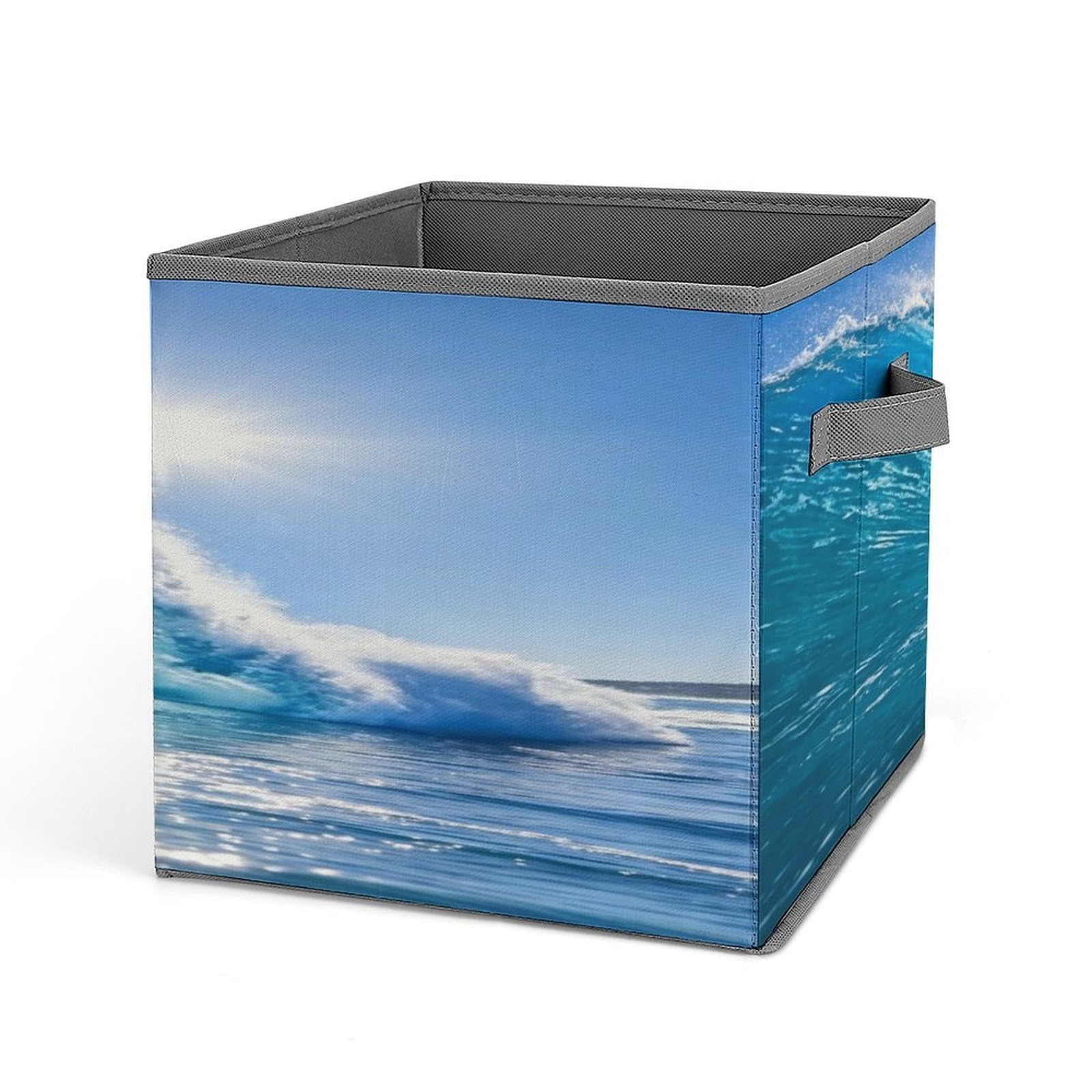 Fekiloot Style Turquoise Sea Wave Storage Bins Storage Baskets