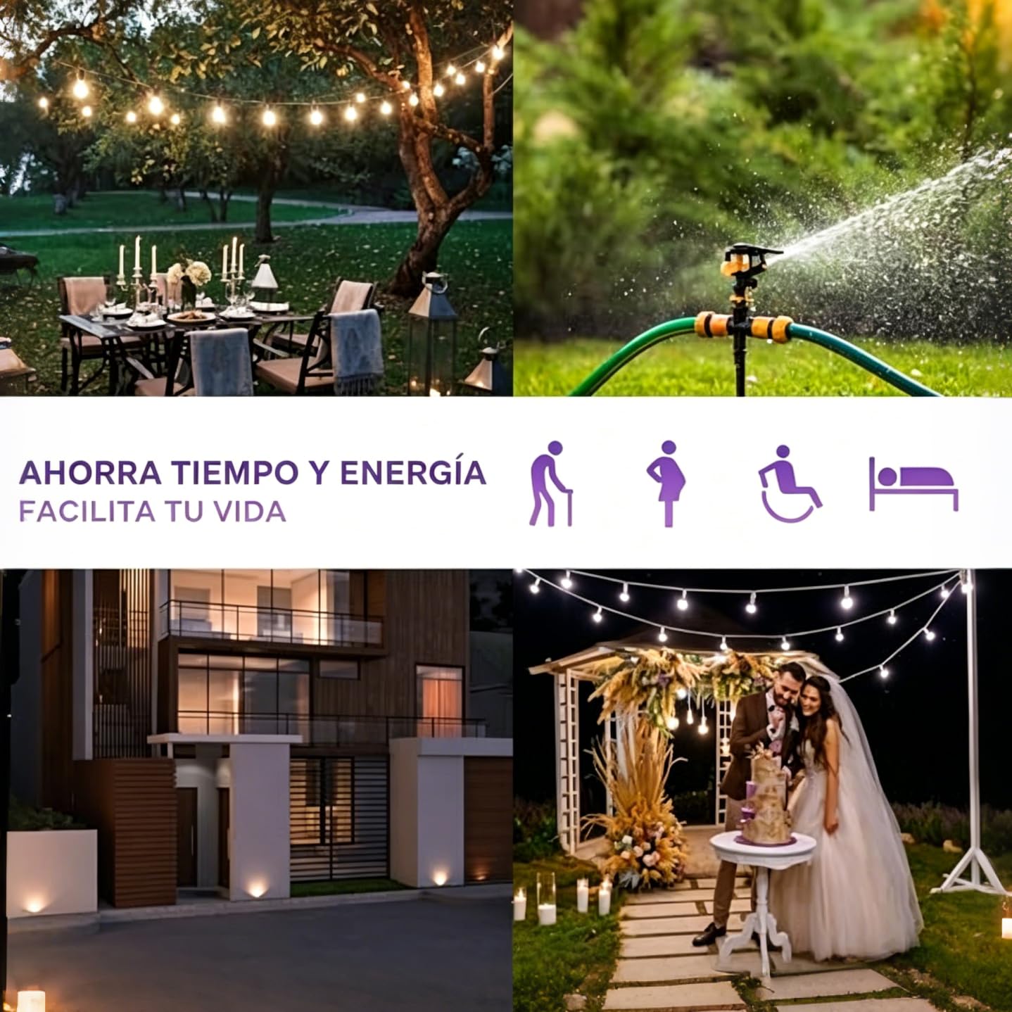 UCOMEN - Enchufe con conexión WiFi (tipo E), enchufe impermeable exterior 16 A 3680 W, toma inteligente compatible con Alexa, Google Home, seguimiento del consumo de energía, Smart Life APP, 2