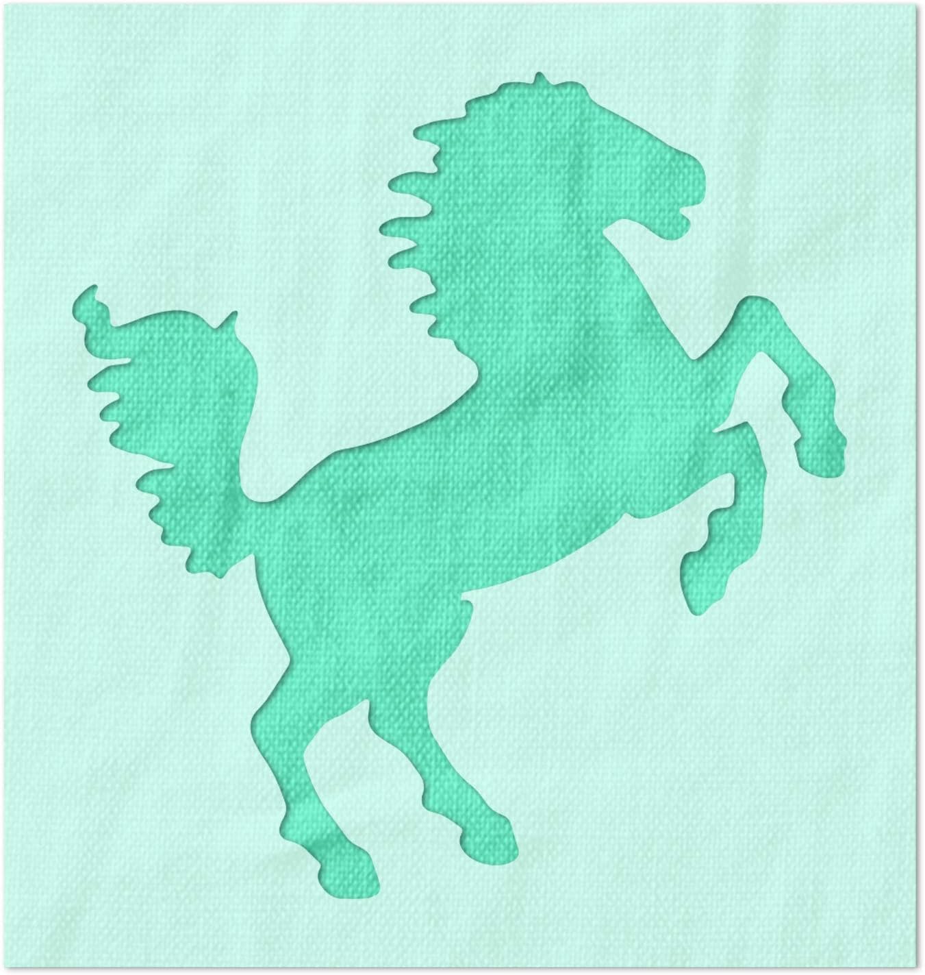 Stencil Stop Wild Horse Stencil - Reusable for DIY Projects, Painting, Drawing, Crafts - 14 Mil Mylar Plastic (16.88 x 18 inches)