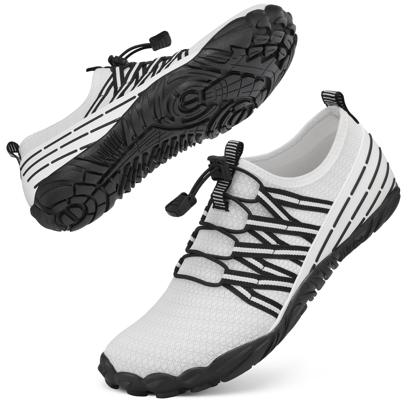 Photo 1 of ATHMILE Water Shoes Men Women - White/Black 39
