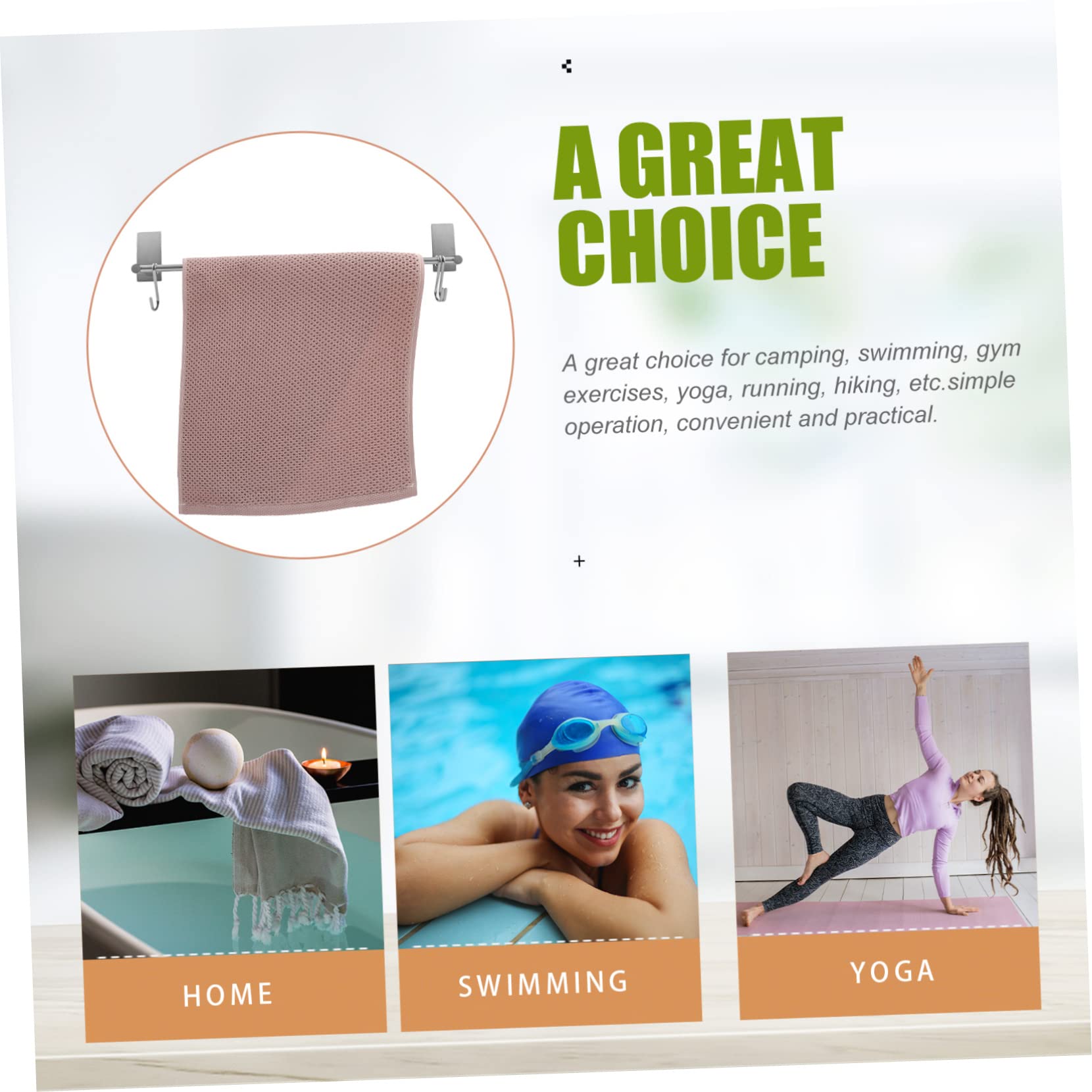 Toddmomy Breathable Sports Towel for Outdoor Activities Quick Dry Sweat Absorbing Workout Towel for Comfortable Exercise Compact Design for Easy Carrying