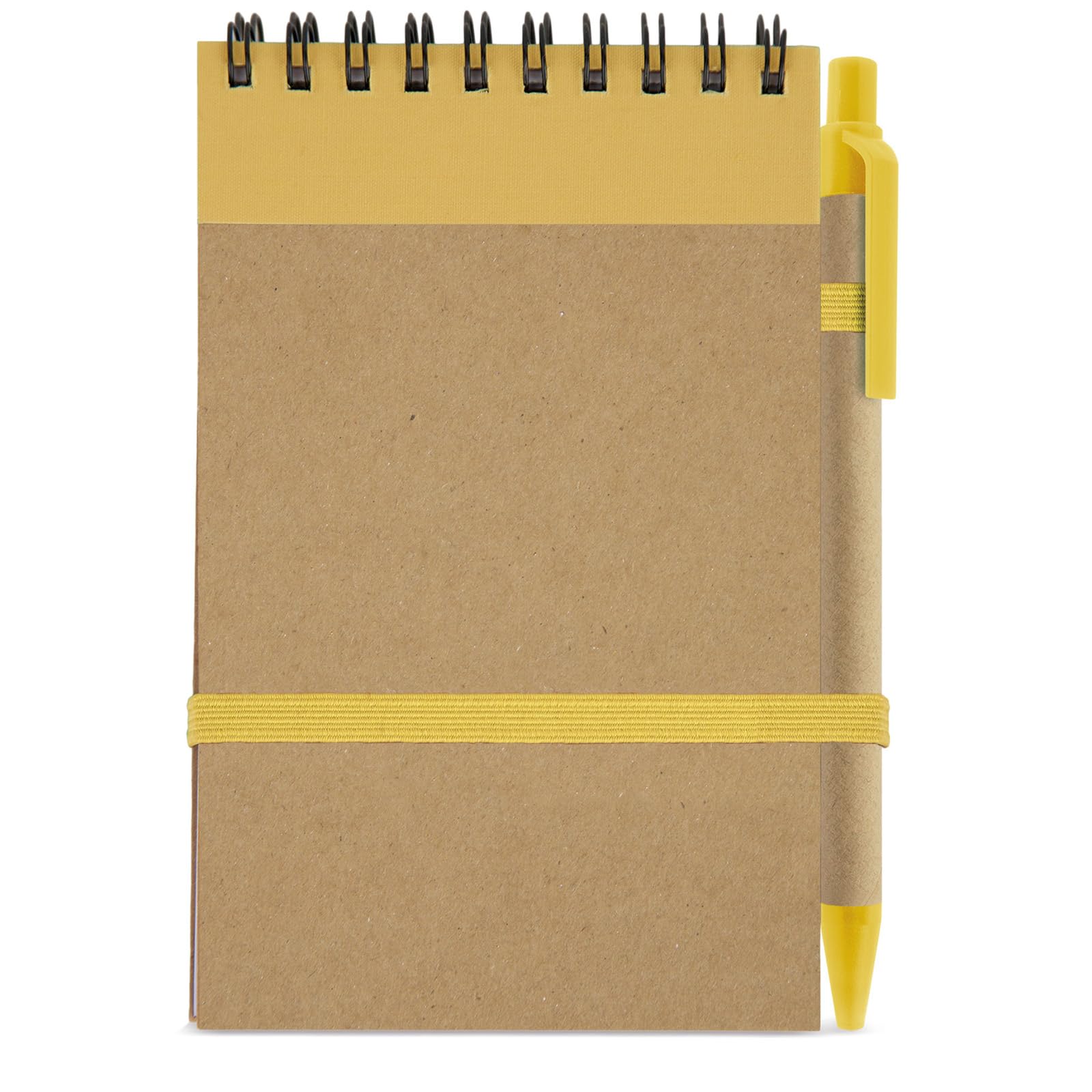 Adri 50 libretas pequeñas a6 de bolsillo con bolígrafo en cartón reciclado a juego, cuaderno con espiral, Portada Rígida, libretita de 70 Hojas lisas ideal para regalos en cumpleaños (50)