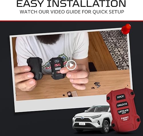 Miniatura 7 de AJT DESIGN Funda de repuesto para llavero 4Runner 2022+ y Toyota Rav4 2019+ - Hecho a medida en Estados Unidos, color negro