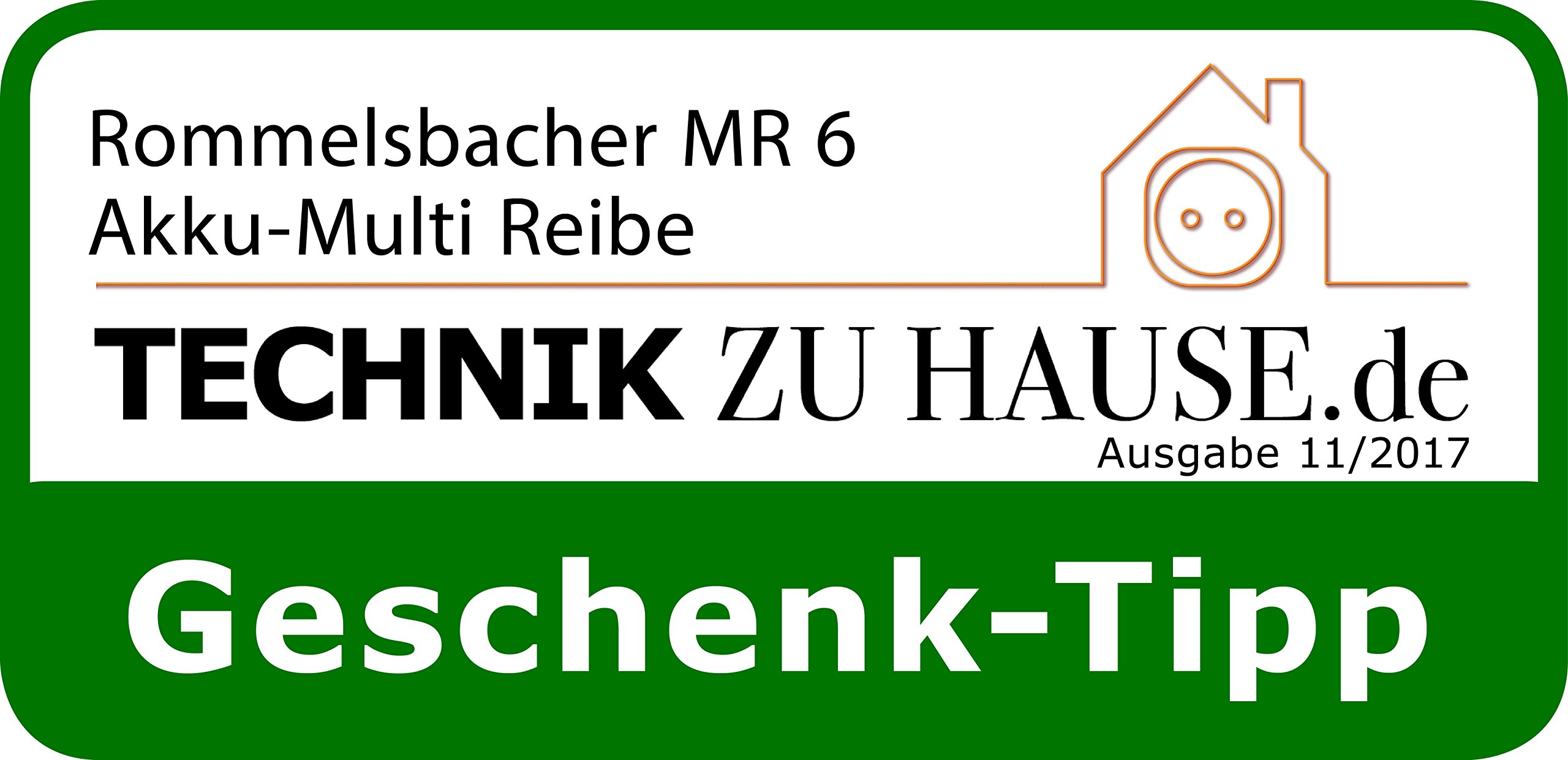 Rommelsbacher MR 6 Blanco Rallador Acero inoxidable 6 W 1800 mAh 245 mm