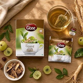 GTEE Green Tea Bags | Antioxidant Rich | Ginseng, 25 Tea bags