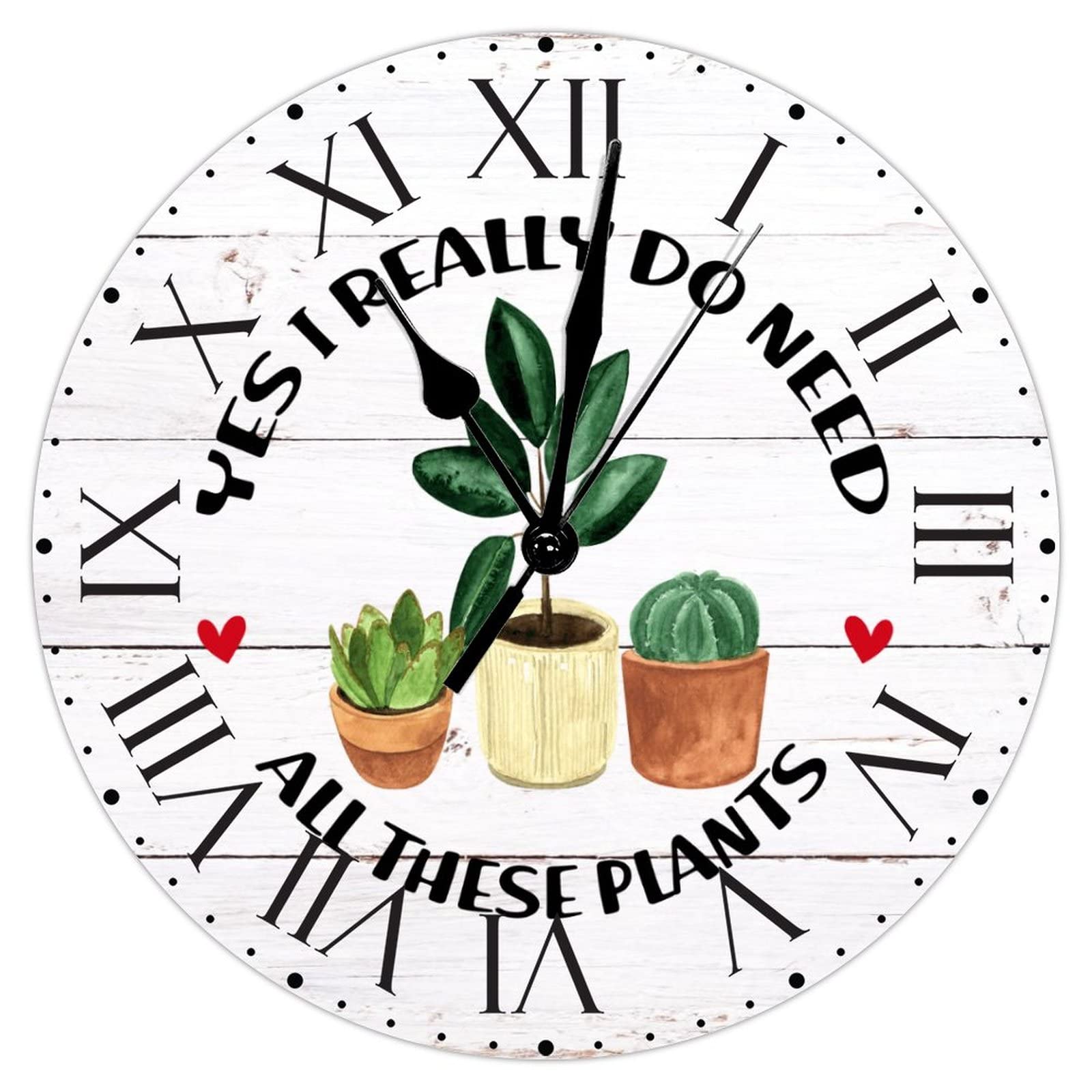 Horloge murale chiffres romains horloge PVC vintage 30 cm pour maison