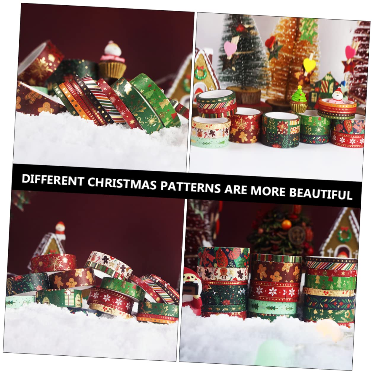 DOITOOL 3 Sätze Weihnachtsdesign Washi Tapes Dekorative Klebebänder Für Notizbücher Diy Projekte Und Geschenkverpackungen Festliche Aufkleber Für Kreative Bastelideen 21 Rollen * 3