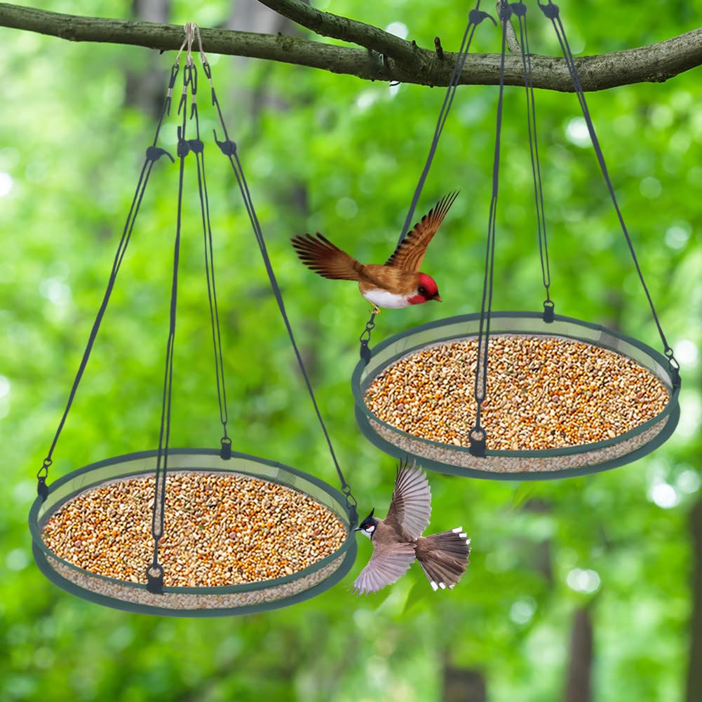 Vogelfuttertabletts, 2 Pakete, Futterstelle aus Stoff für Vögel, Zubehör für Vögel im Freien