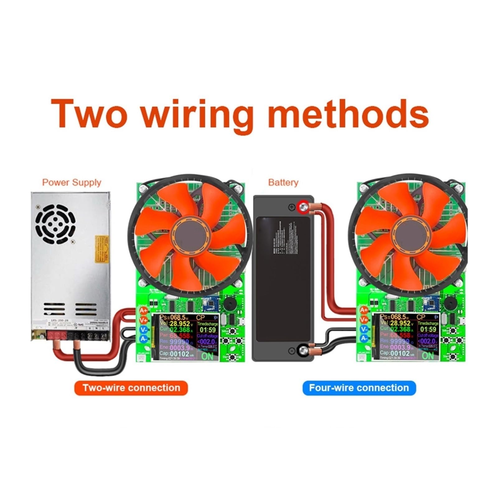 Comprobador De Pilas Probador de 4 Cables de Capacidad de batería de 150W y 20A, probador de Carga electrónica USB, Monitor de Descarga de Litio, comprobador de Fuente de alimentación