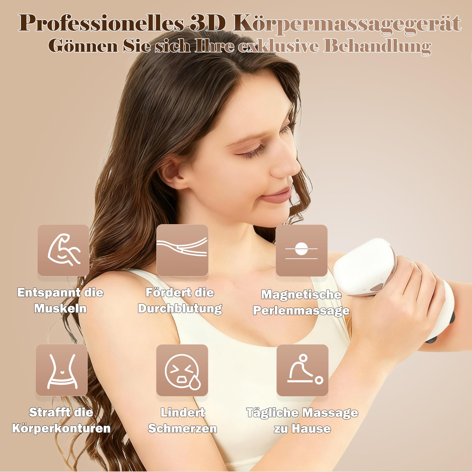 Cellulite Massagegerät Elektrisch, Anti Cellulite Handmassagegerät Drahtlos