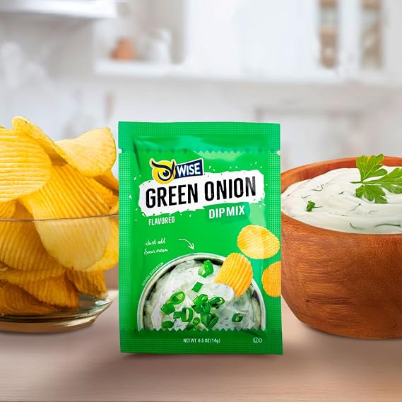 Wise Snacks Green Onion Dry Dip Mix Gluten Free 0.5 oz (12 Packets)