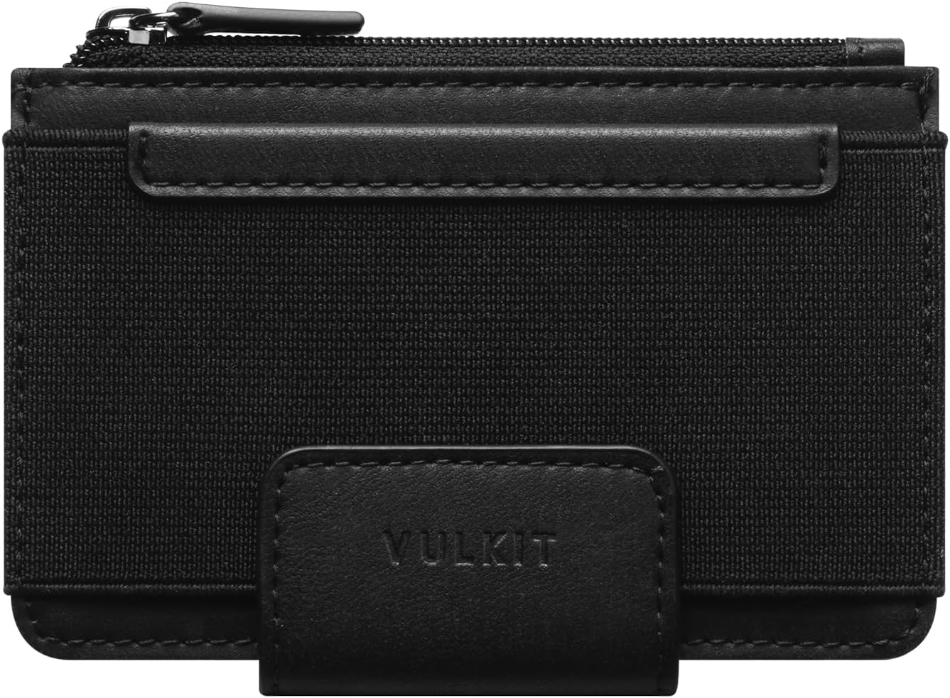 Mens Credit Card Holder Slim Passcass Wallet Hunter Leather RFID Blocking Minimalist Card Wallet with ID Window Zipped Coin Pocket & Magnetic Closure