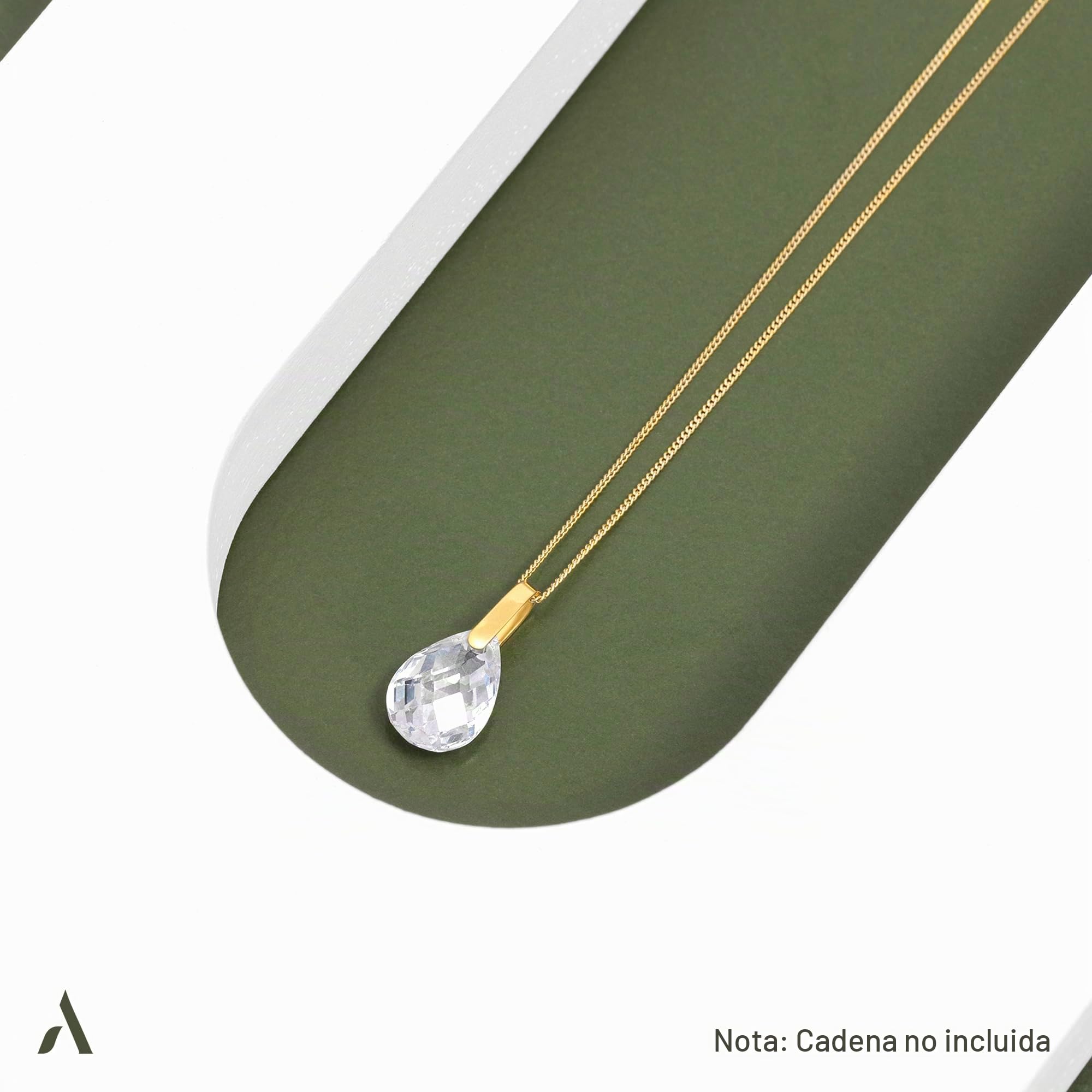 Amberta Colgante para Mujer en Oro de 9 Quilates con Circonita | Oro 9 Kilates con Piedra