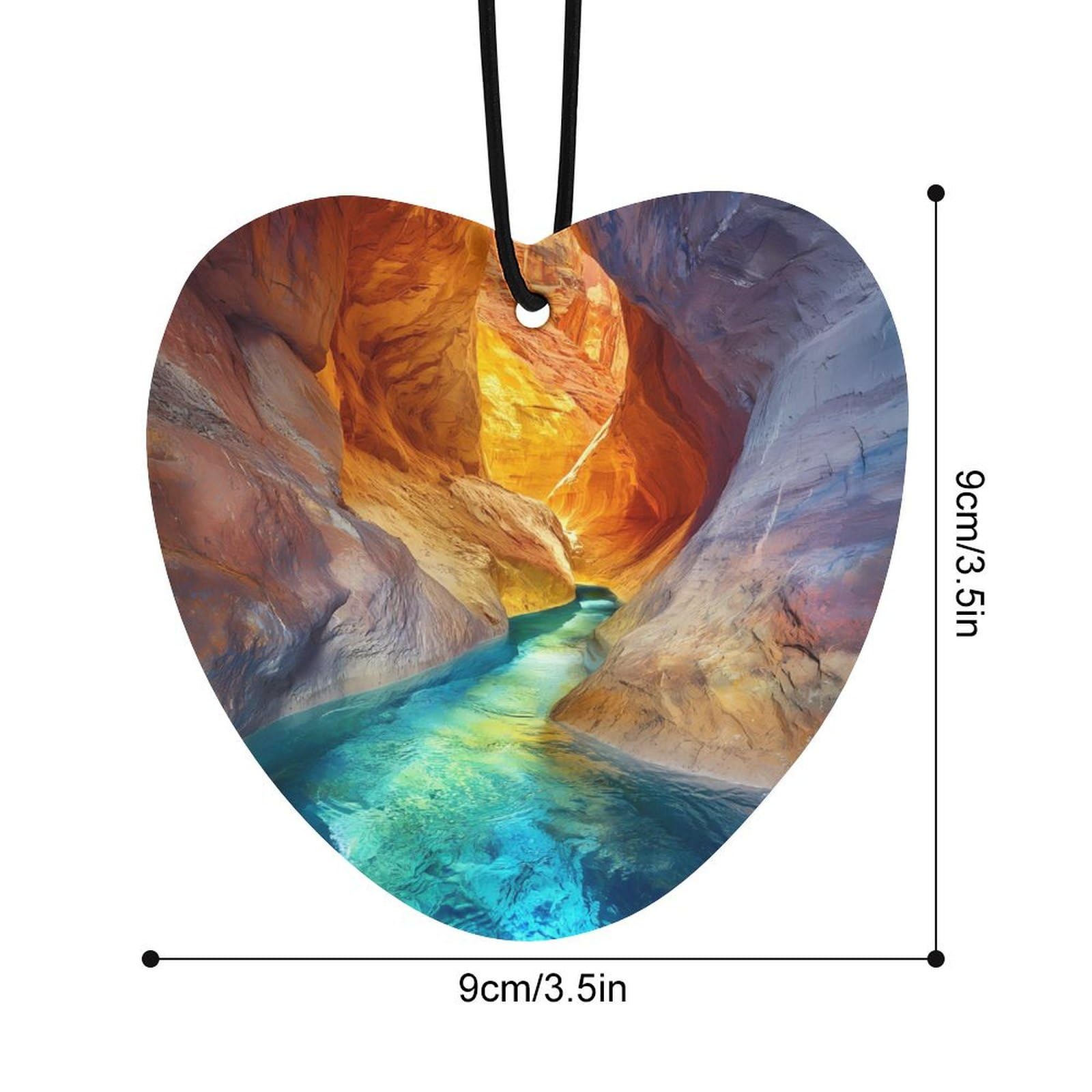 Antelope Canyon Mountain Car Air Freshener Hanging Aromatherapy Tablets for Car Accessories Love form