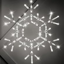 Kringle Traditions 36" Folding Cool White Twinkle Snowflake Decoration LED Lights Large Snowflake Decorations Outdoor Lights (36" Cool White Twinkle Snowflake)