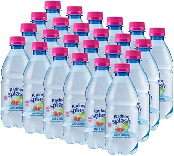 Radnor Splash Sparkling Apple and Raspberry 24x330ml Sugar Free Flavoured Water Multipack