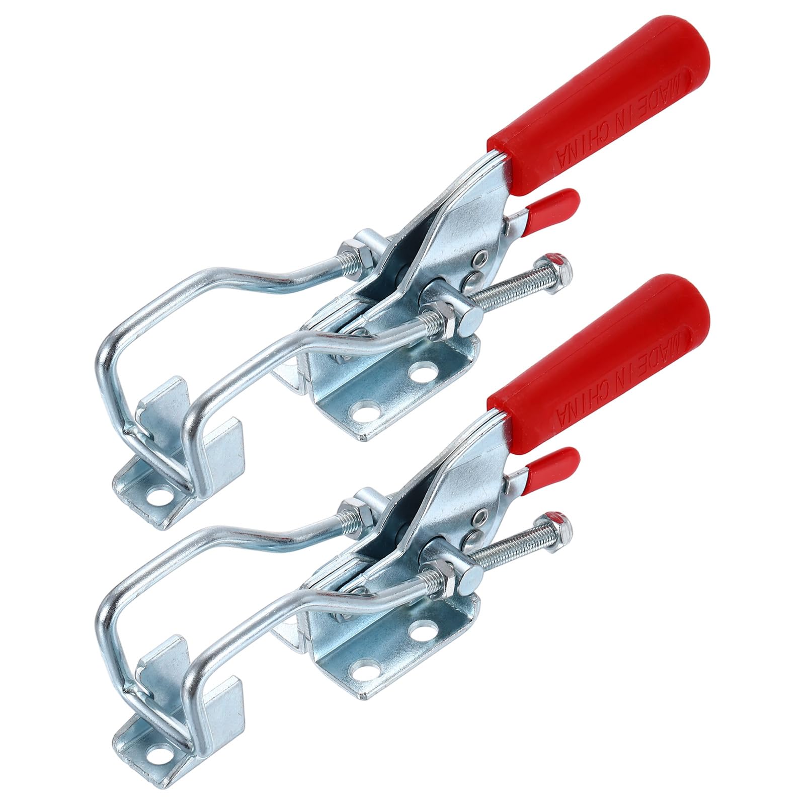 Abrazaderas de pestillo de palanca 431 M6 x 50 mm de hierro galvanizado de 700 lbs en pack de 2
