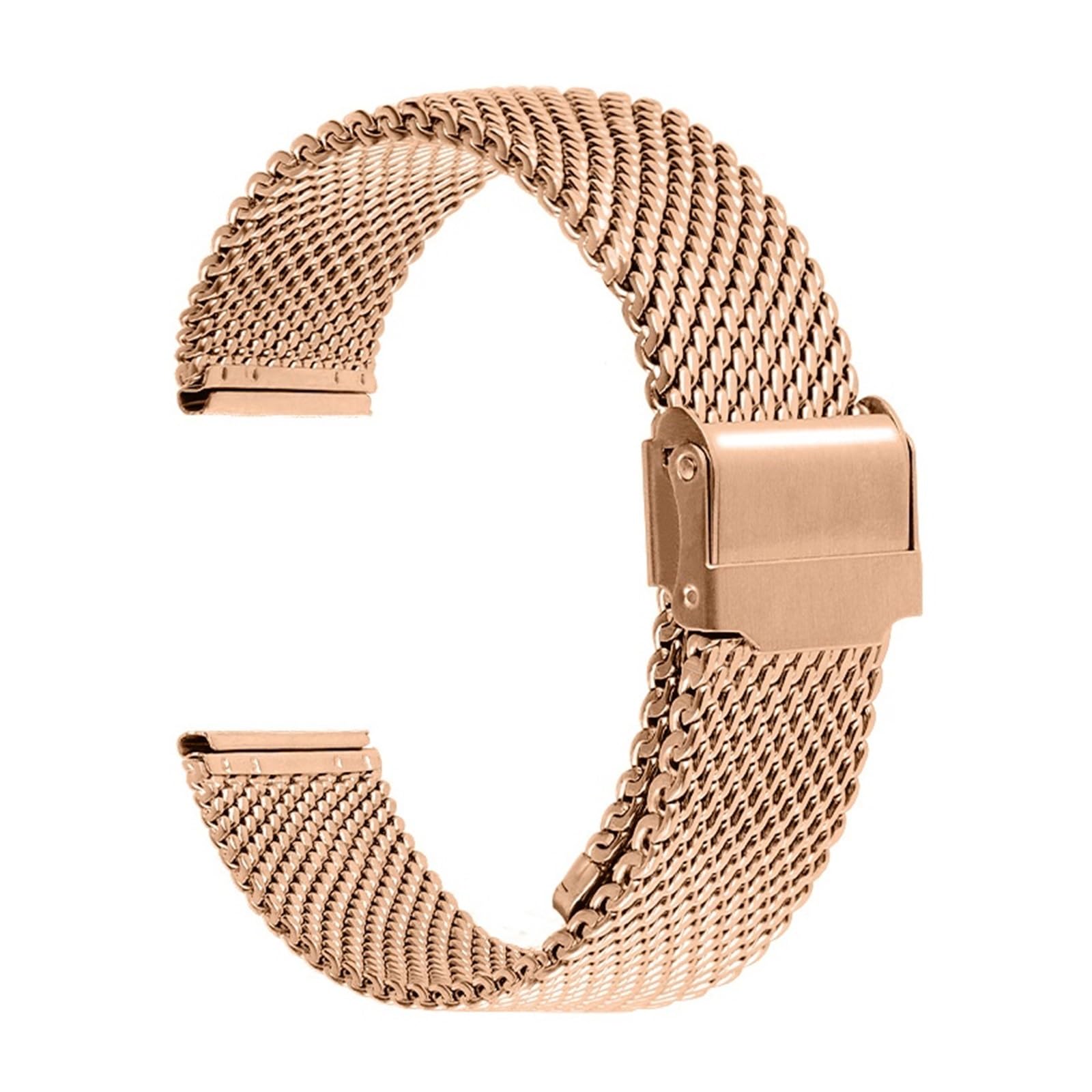 Bracelet de Montre en Acier Inoxydable, Boucle en Maille milanaise, 18mm, 20mm, 22mm, 24mm, 3mm d'épaisseur, 1.0