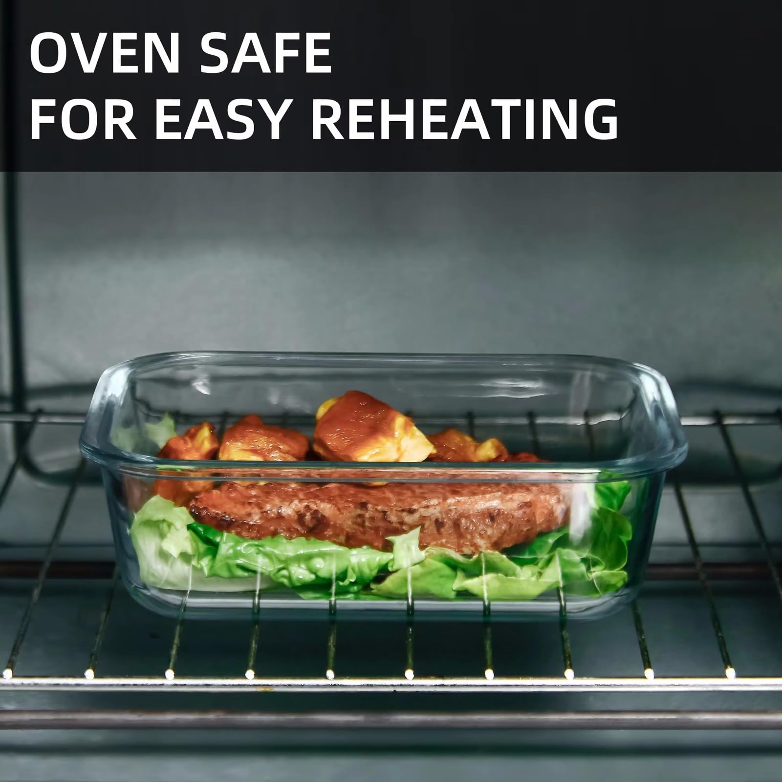 BPA-freie Glasbehälter für die Zubereitung von Mahlzeiten, 12 Stück, mit Deckel, auslaufsicher, ideal für Mahlzeiten, gefriergeeignet, mikrowellengeeignet, Blau