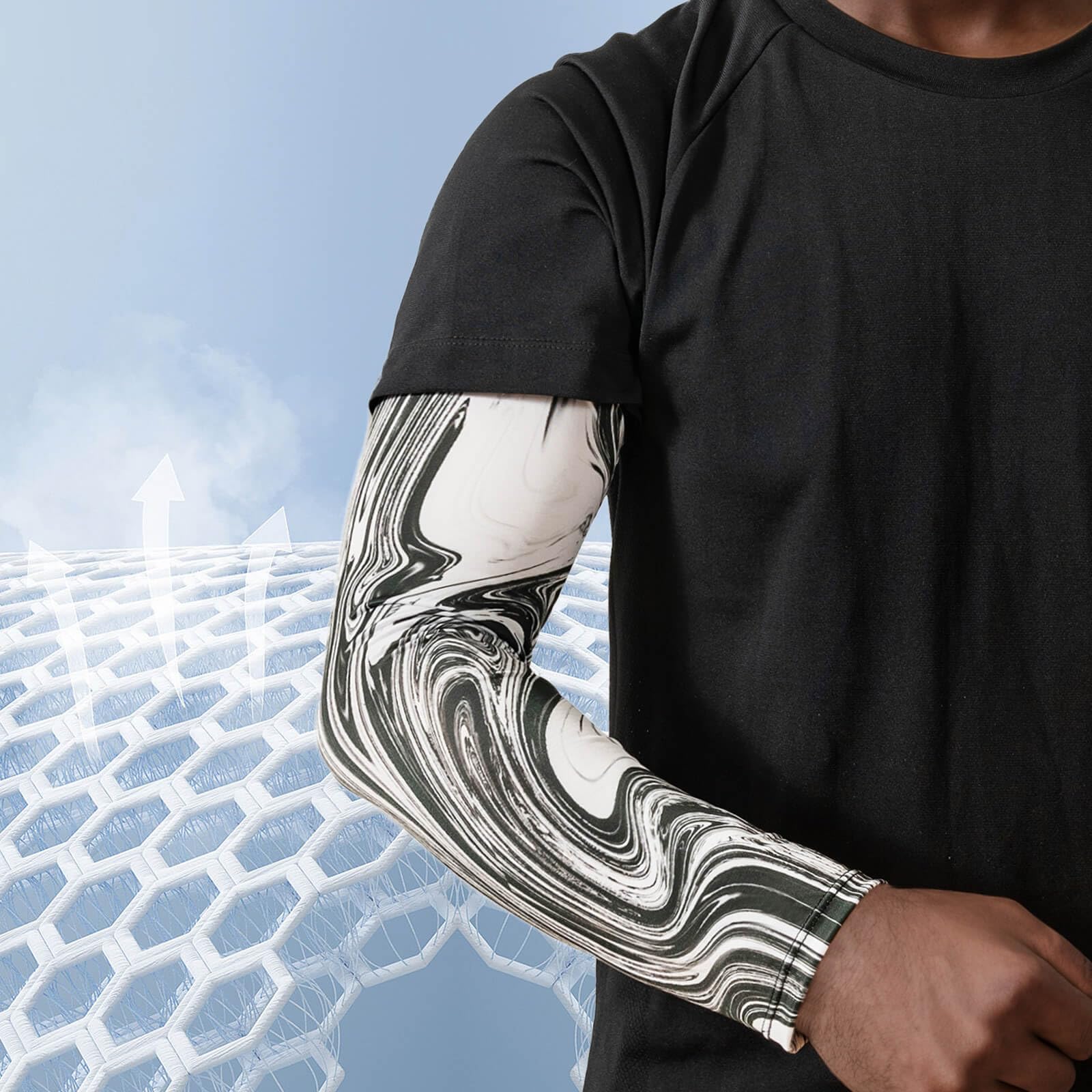 ArmSleeve Gaming Esport Cesta Armlinge Anti Schweiß Superlight Tattoo Blanco Negro Sommer Herren Damen
