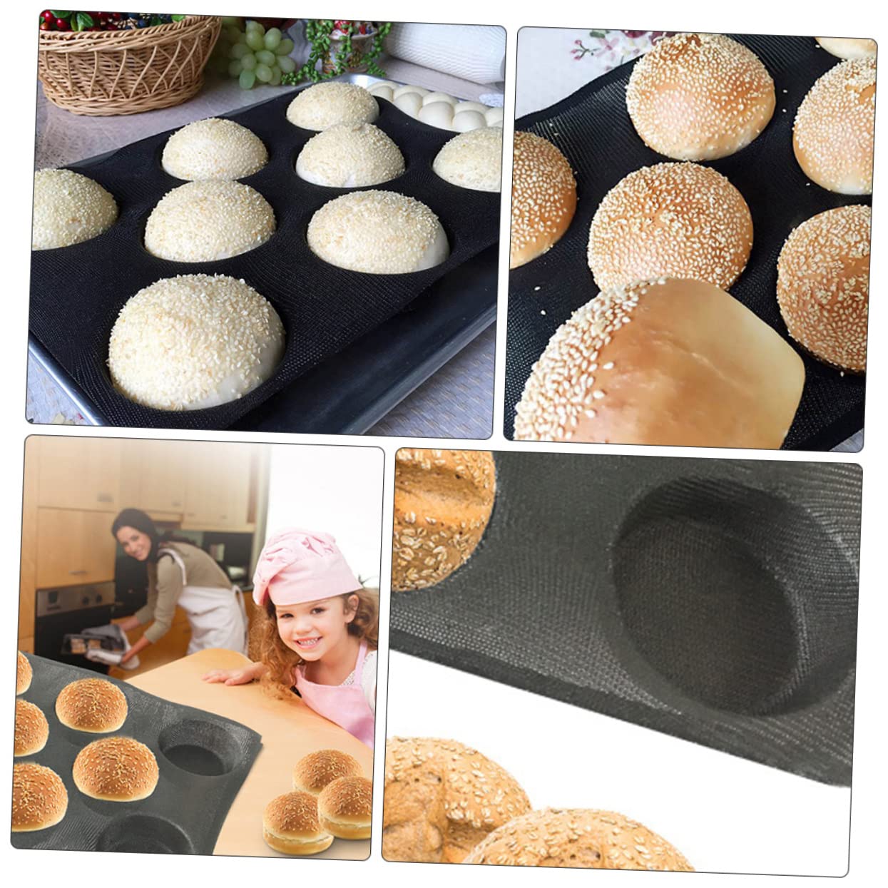 Cabilock 3piezas Molde De Silicona Para Panes Saludables Antiadherente y Cavidades Para Cocinas y Repostería Herramienta De Hornear y Fácil De Limpiar