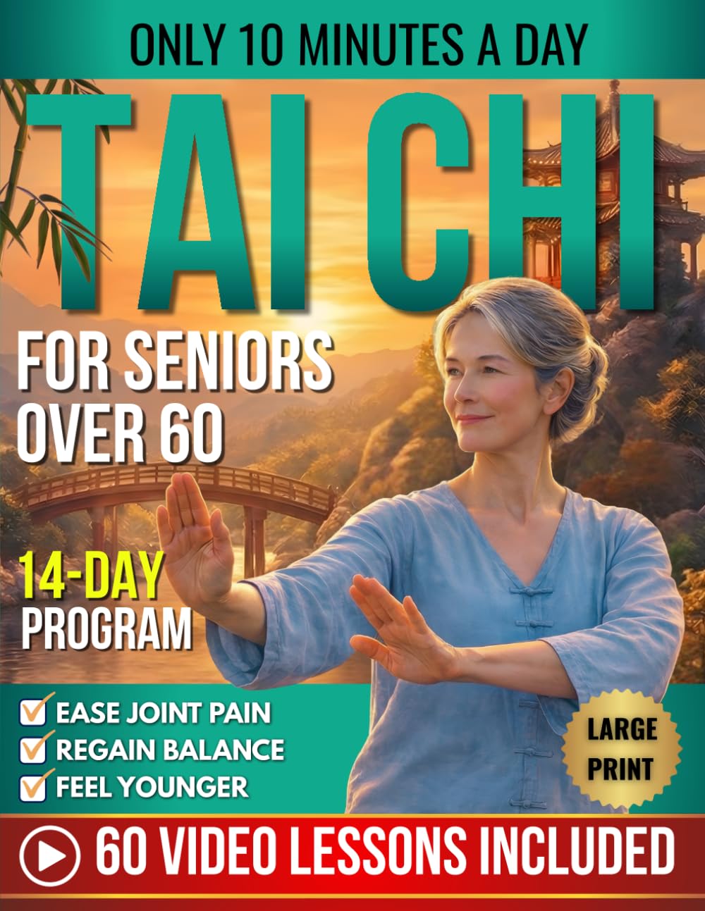 Tai Chi for Seniors Over 60: Your Complete, Easy 2-Week Home Program to Safely Relieve Joint Pain, Restore Balance, Build Strength, and Boost Your Energy in Just 10 Minutes a Day