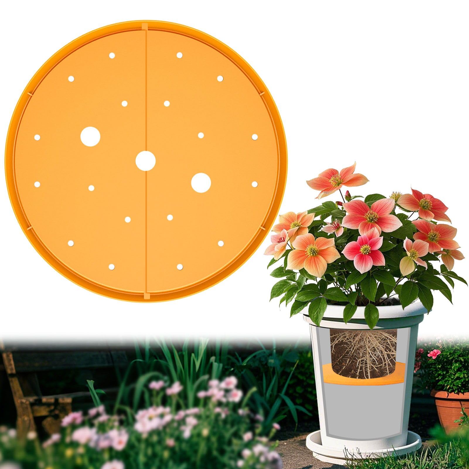 Insert rond pour grands pots de fleurs 35,6 cm avec drainage