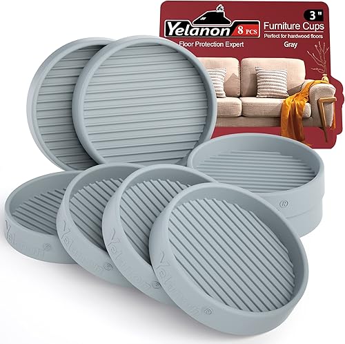 Miniatura 68 de Posavasos para muebles, 8 unidades, 2 pulgadas, almohadillas antideslizantes para muebles, suelos de madera dura, patas de goma para muebles