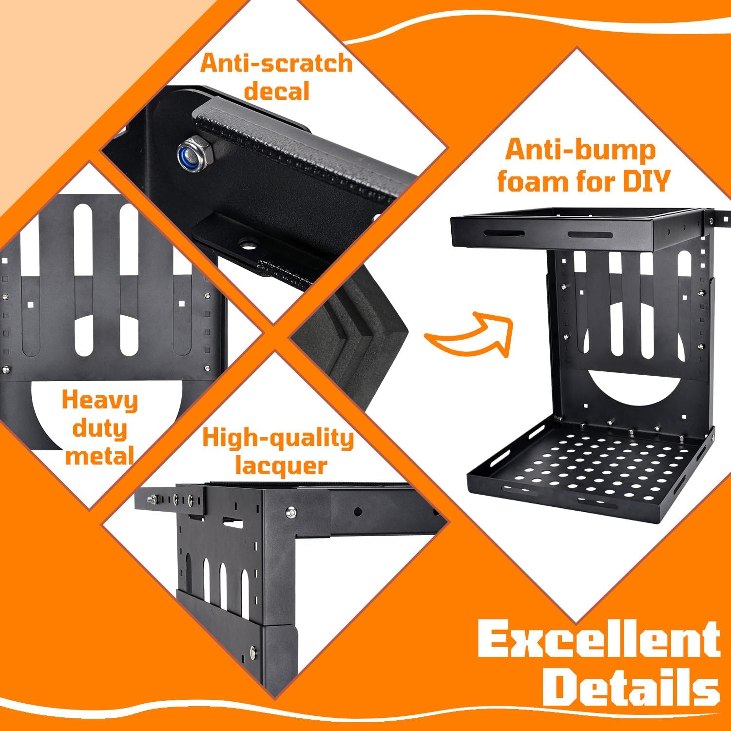 Backpack Blower Rack for Stihl BR600 BR700 BR450 & All Blowers Within 16×15×23 Inch Blower Trailer Rack for Open & Enclosed Landscape Trailer & Truck Backpack Blower Rack for Trailer with Lock