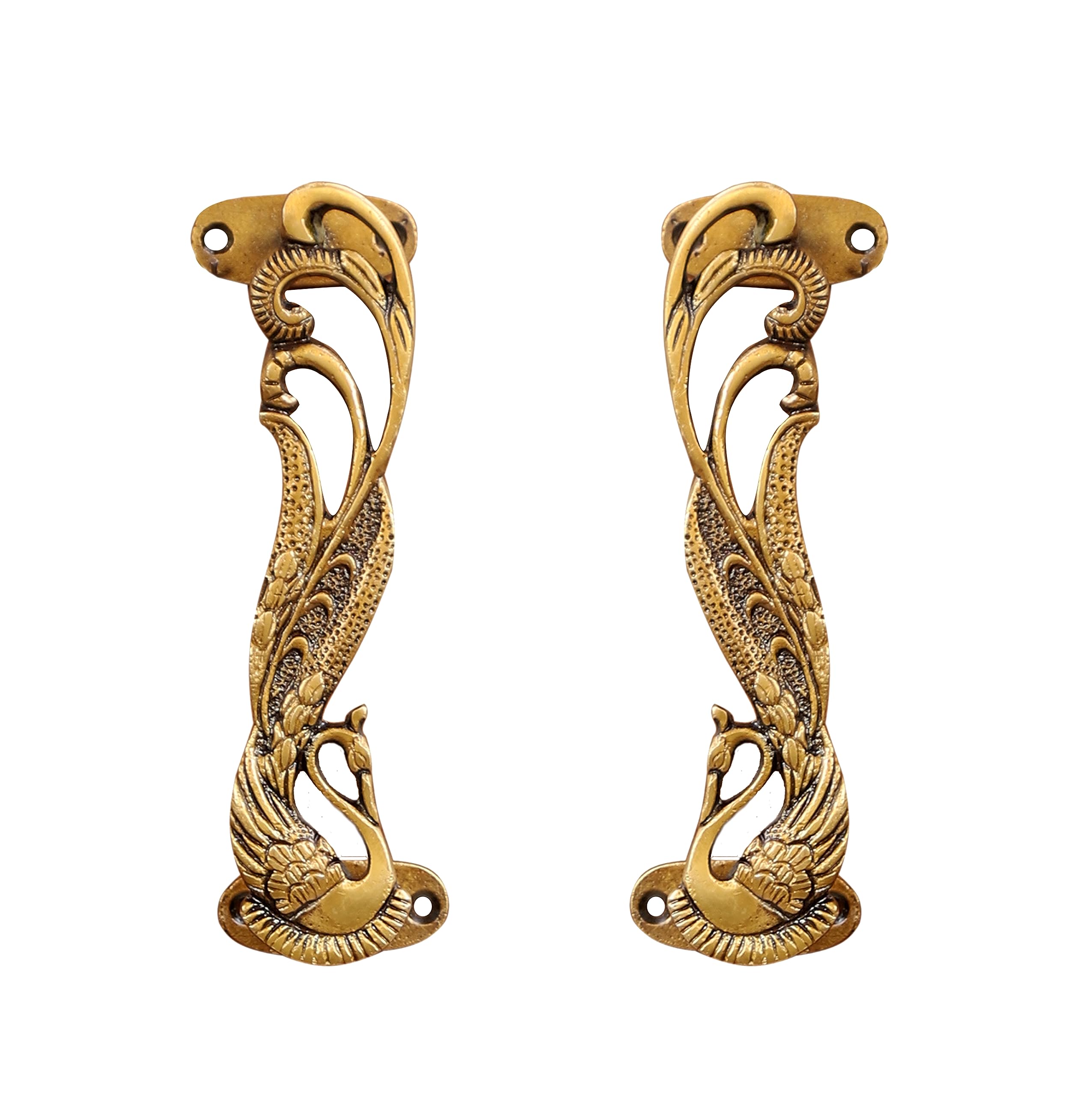 Amazon Brand - Umi Brass Peacock Design 7 Inches Door Handles - Brass Door Handles for Home Decor (B0C715QY7N) Amazon Price History, Amazon Price Tracker