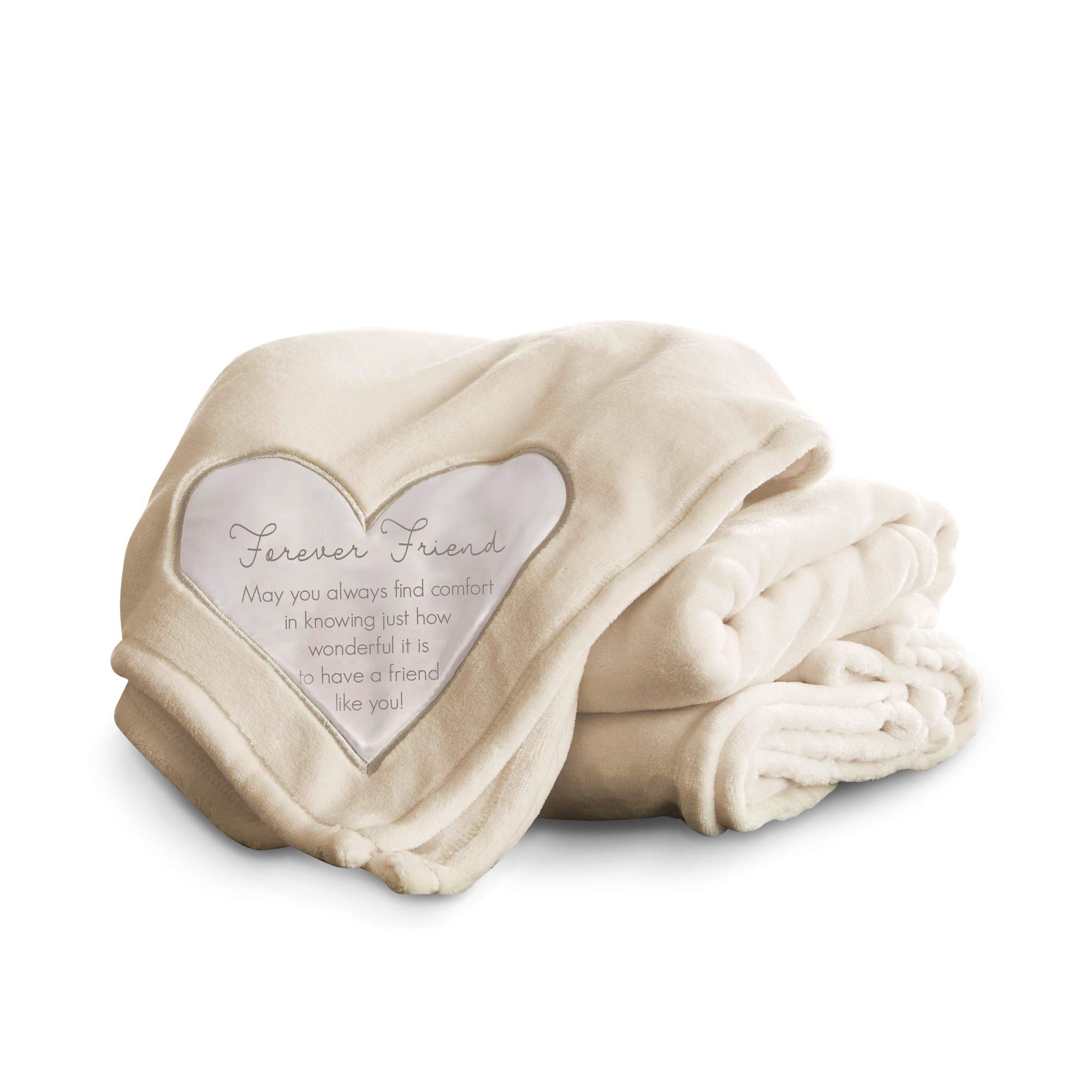 Pavilion Gift Company Comfort Forever Friend Thick Warm 320 GSM Royal Plush Throw Blanket, Polyester, Beige, L - Image 2