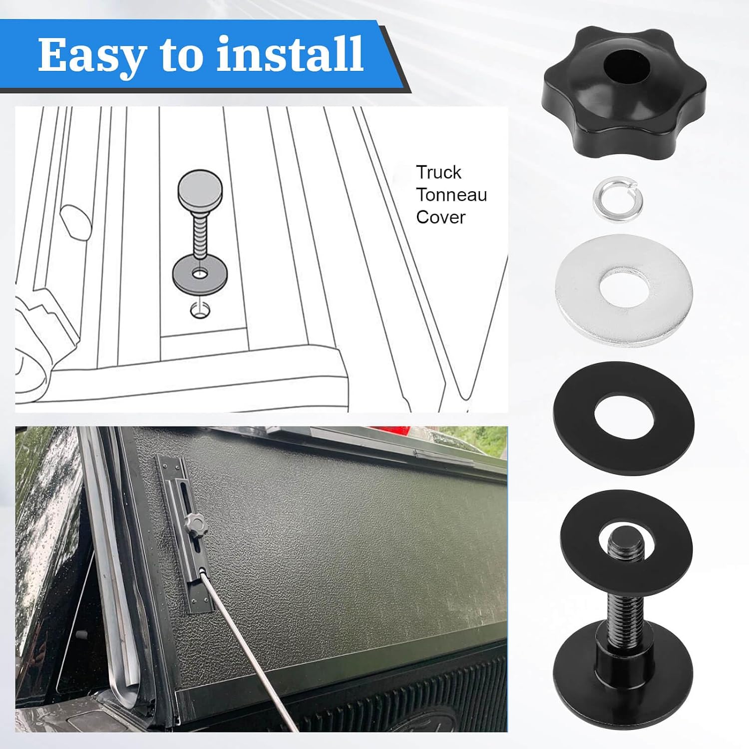 254A0001 Tonneau Cover Replacement Parts Adjusting Knob, 2 Pack | For BAK Cover