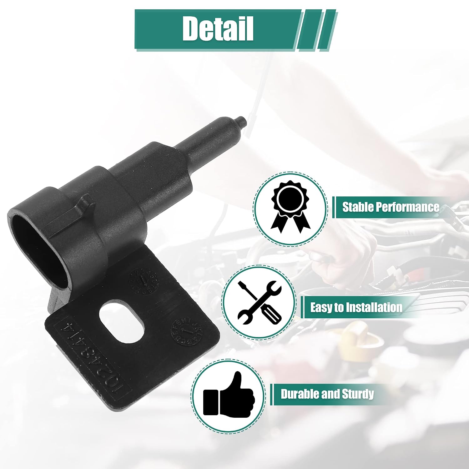 Motoforti Car Air Intake Charge Temperature Sensor, for Chevrolet Corvette 1997-2013, Plastic, No.10248414, Black