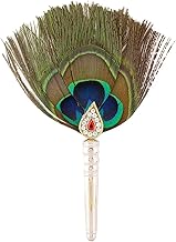 Osasbazaar Pure Silver Mor Pankh Peacock Feather for Puja, Temple at Home- 99% Pure - Purity Certified, Silver Color, Pack of 1